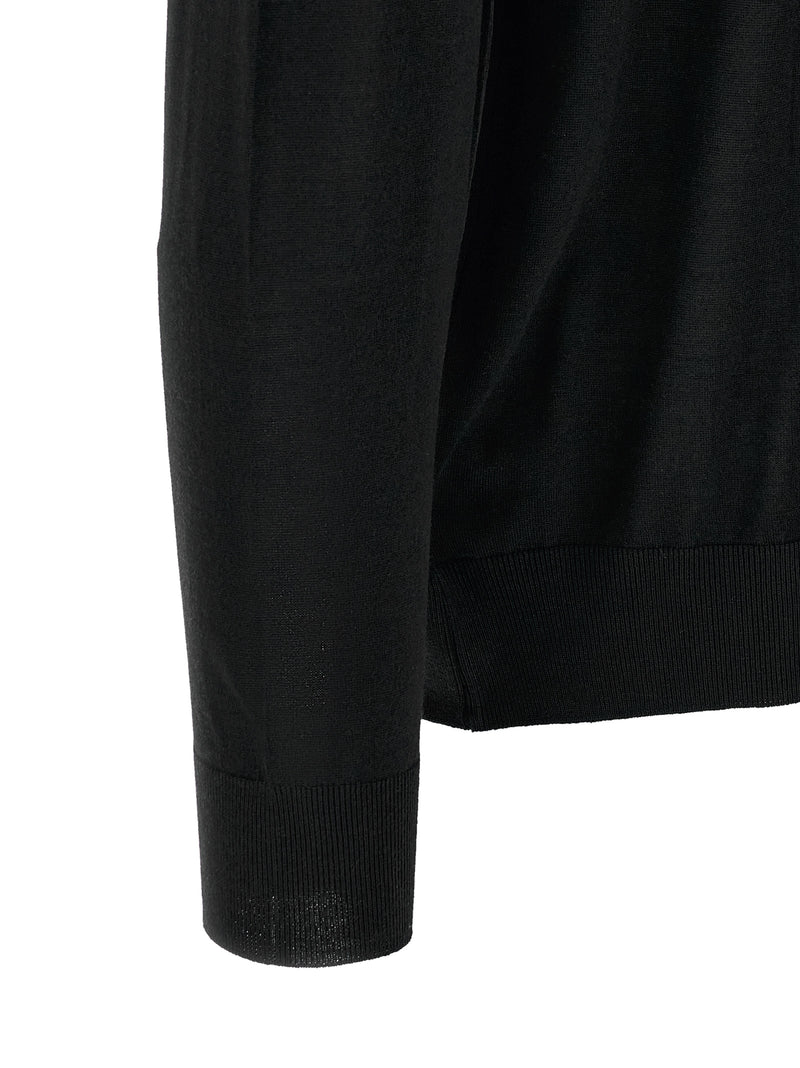 Polo Kiton en laine noire