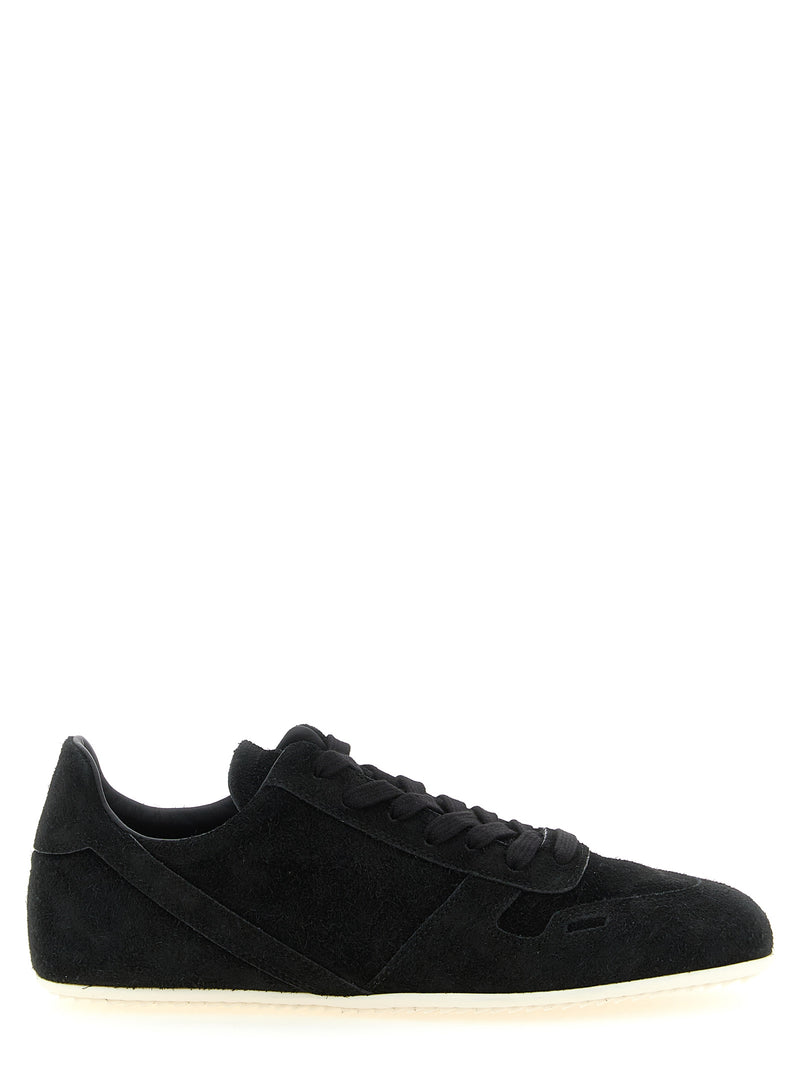 Baskets basses bicolores en cuir de veau Rick Owens