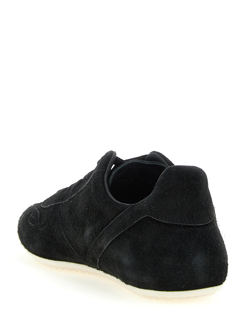 Baskets basses bicolores en cuir de veau Rick Owens
