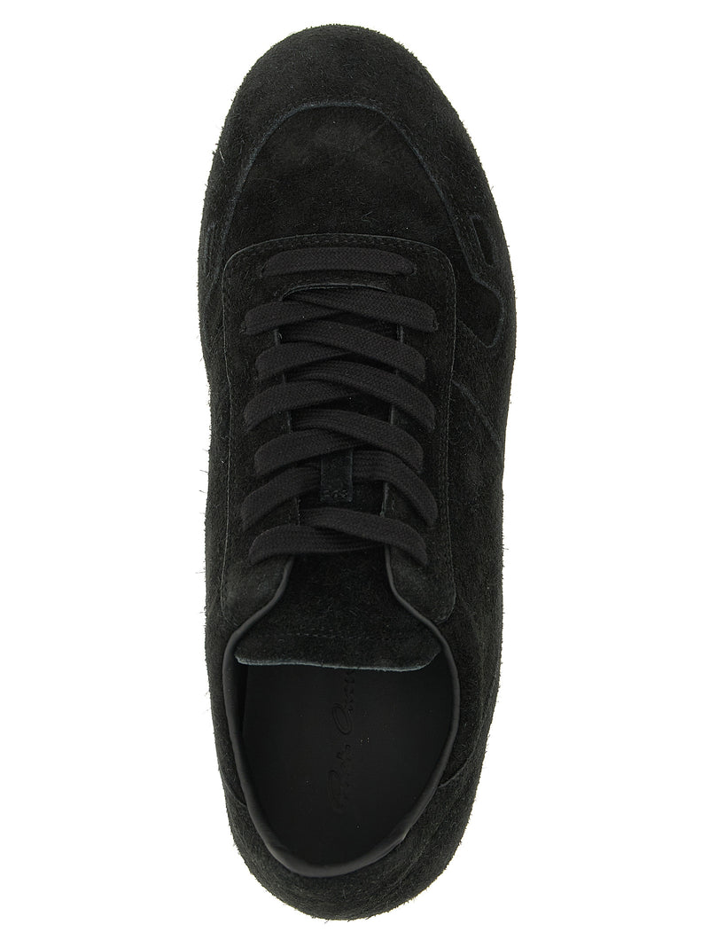 Baskets basses bicolores en cuir de veau Rick Owens