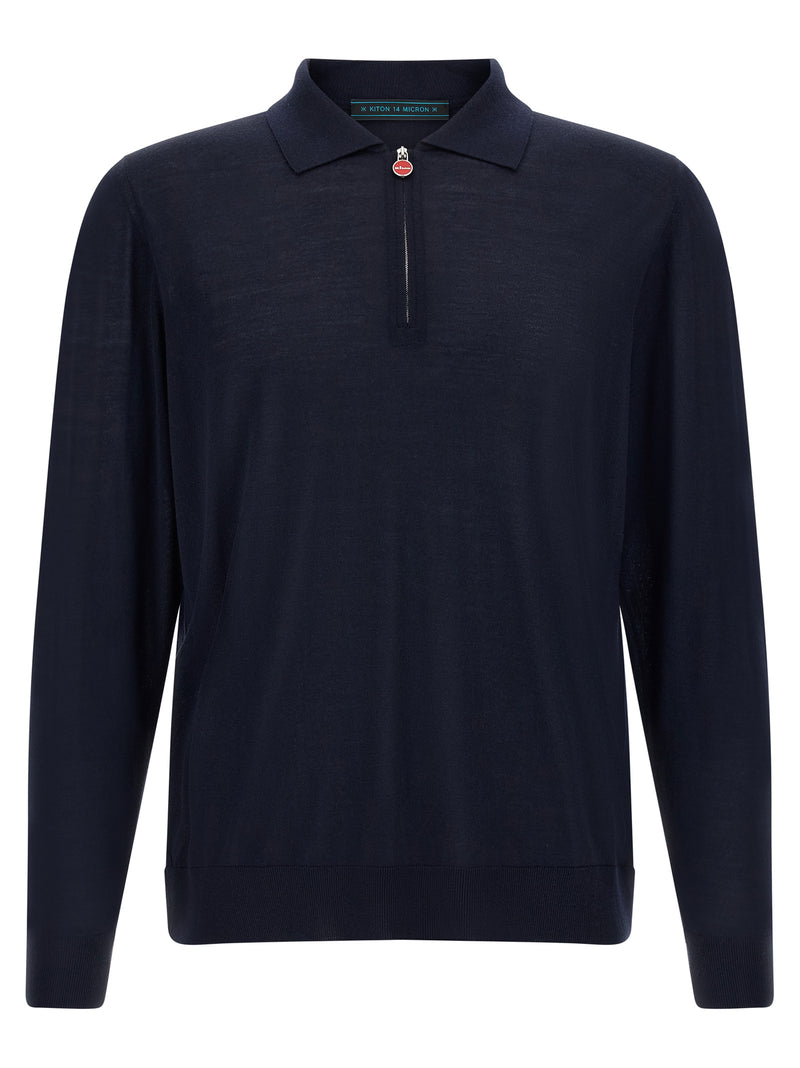 Polo Kiton en Laine Bleue