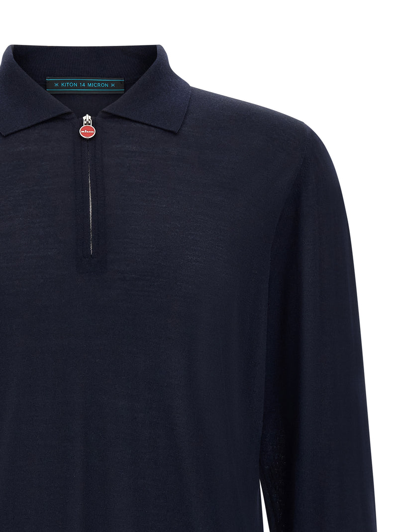Polo Kiton en Laine Bleue
