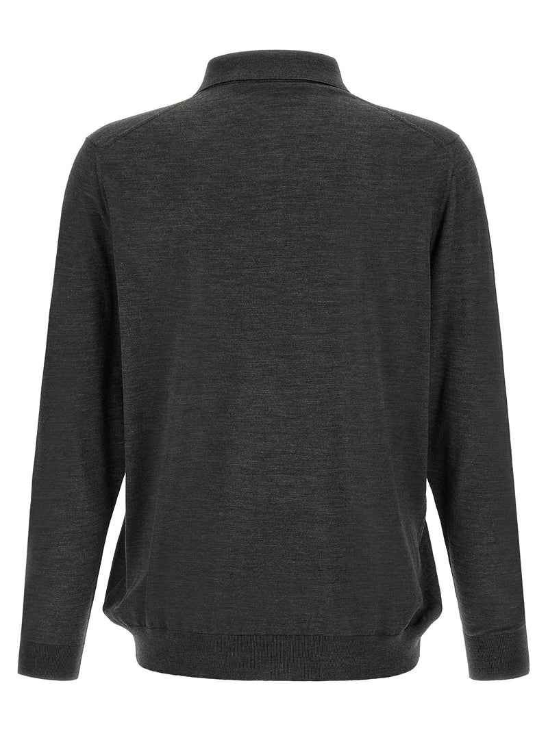 Polo en Laine Grise Kiton