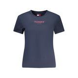 T-shirt bleu en coton pour femme de Tommy Hilfiger