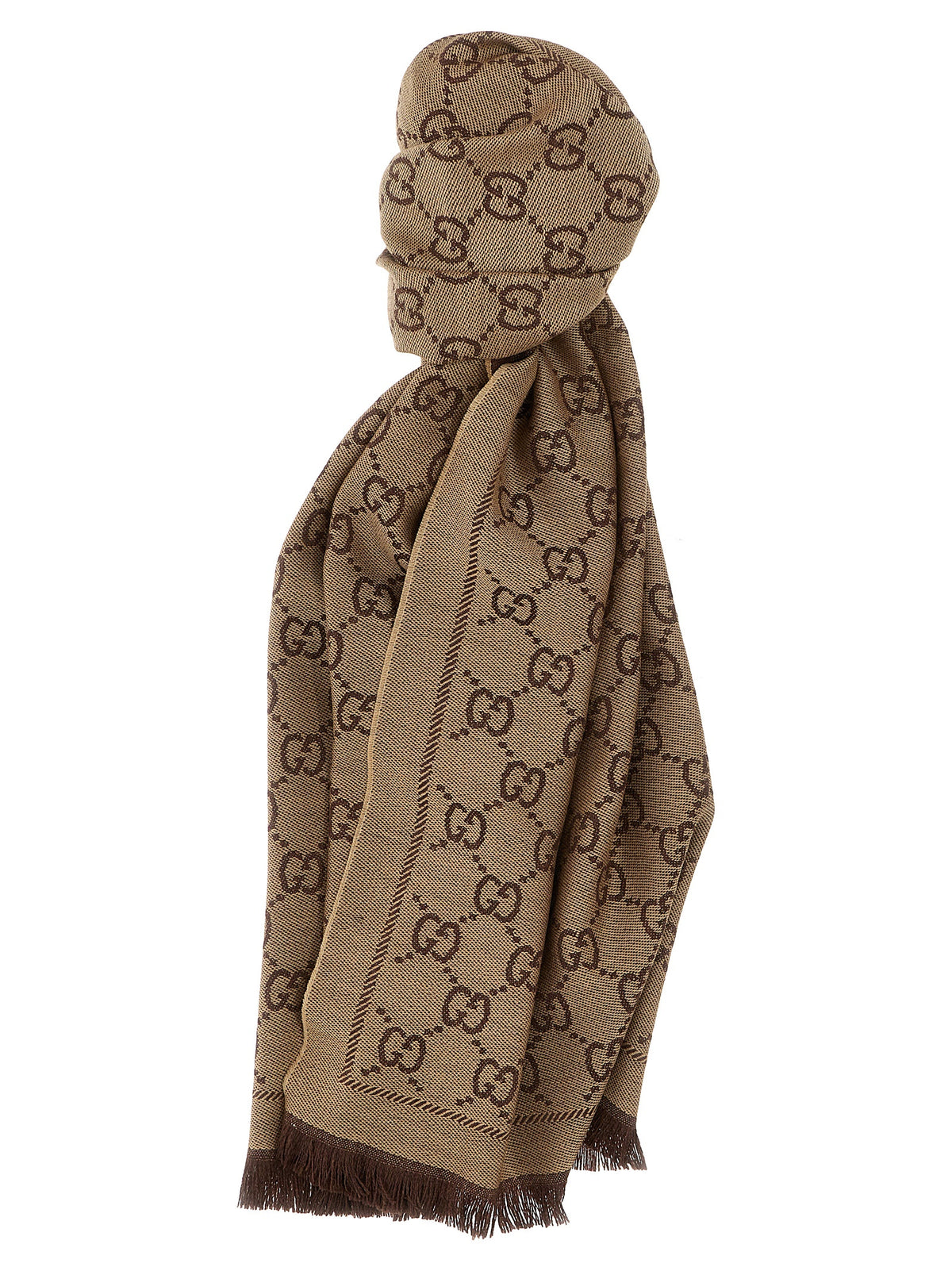 Écharpe Gucci en laine marron