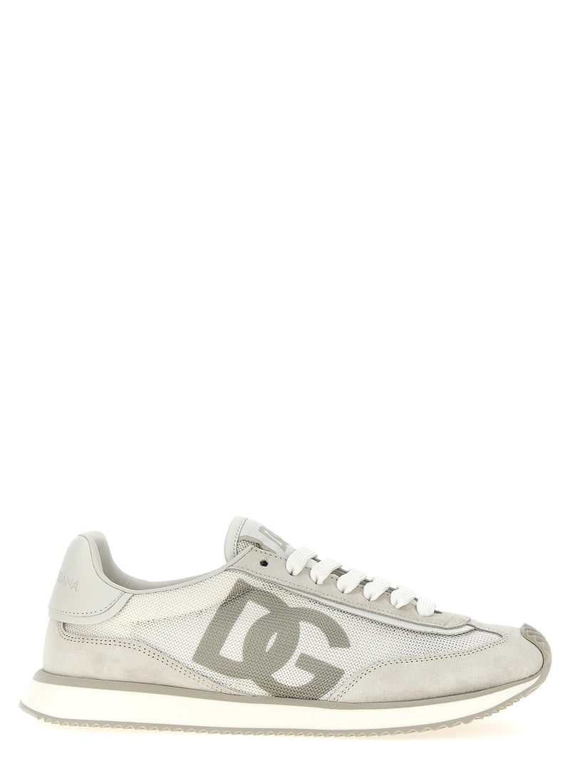 Baskets basses Dolce & Gabbana en cuir de veau gris