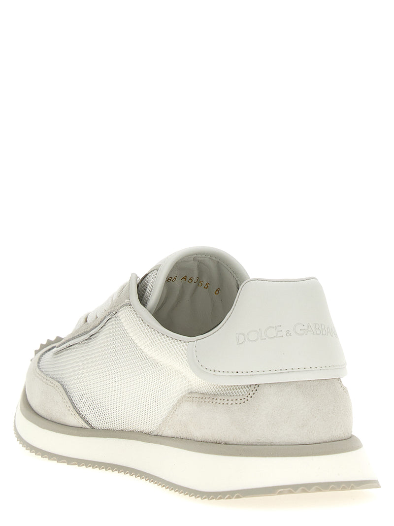 Baskets basses Dolce & Gabbana en cuir de veau gris