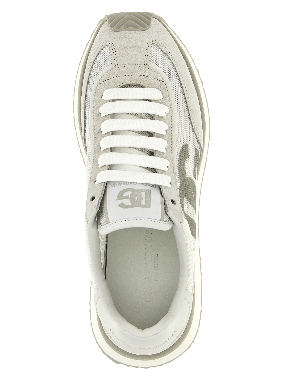 Baskets basses Dolce & Gabbana en cuir de veau gris