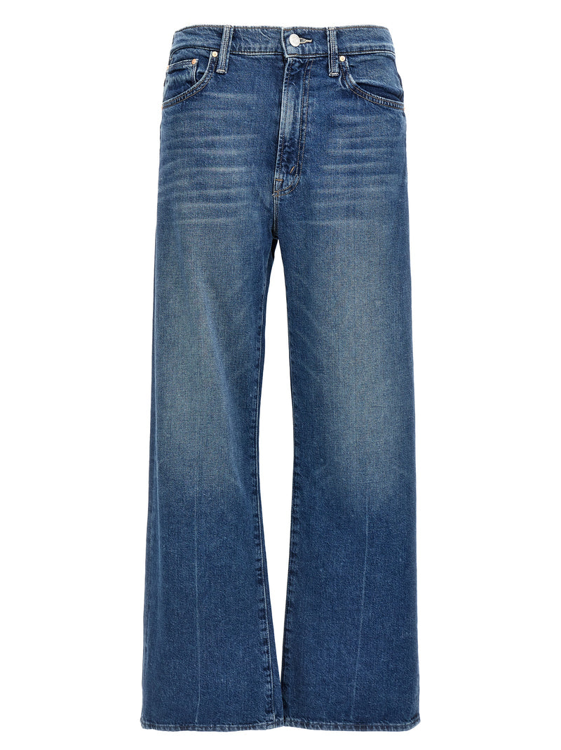 Jean droit en coton bleu Mother Denim
