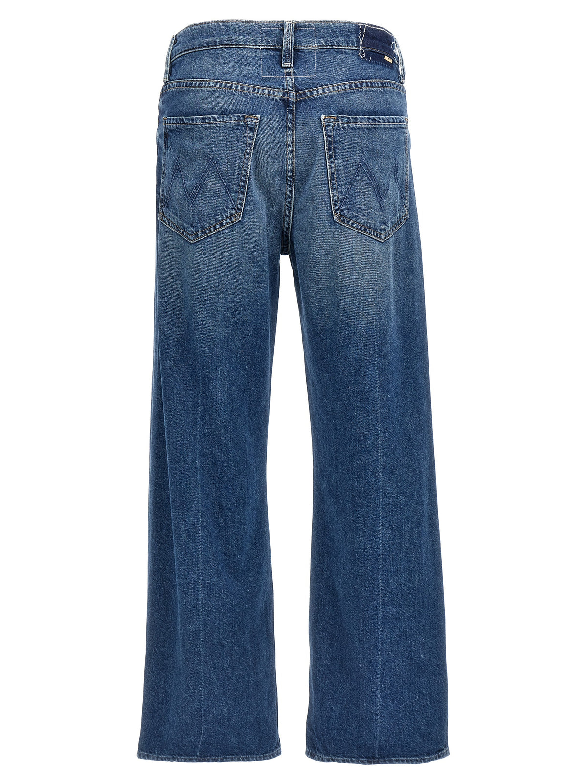Jean droit en coton bleu Mother Denim