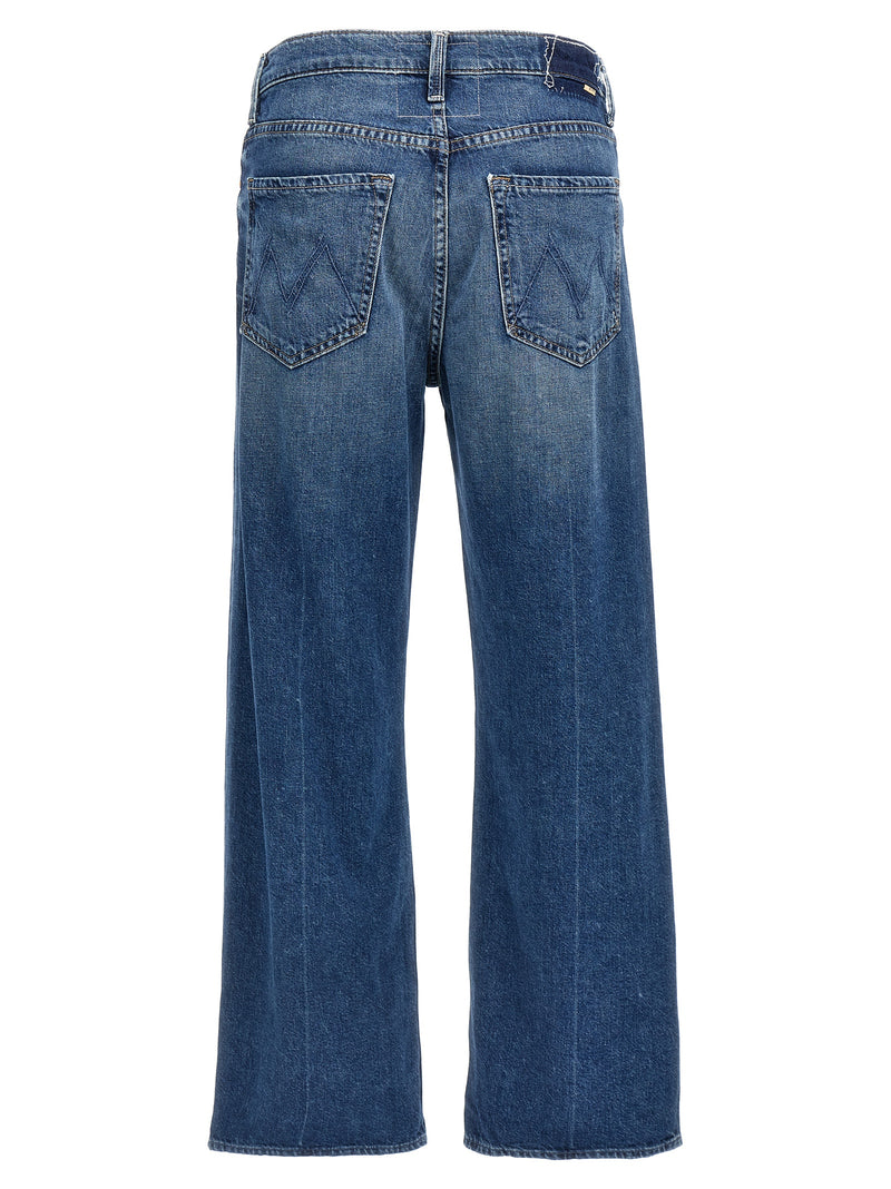 Jean droit en coton bleu Mother Denim