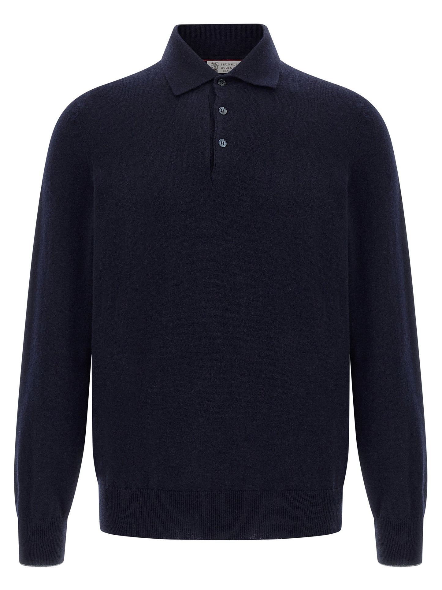 Brunello Cucinelli Blue Cashmere Polo Shirt