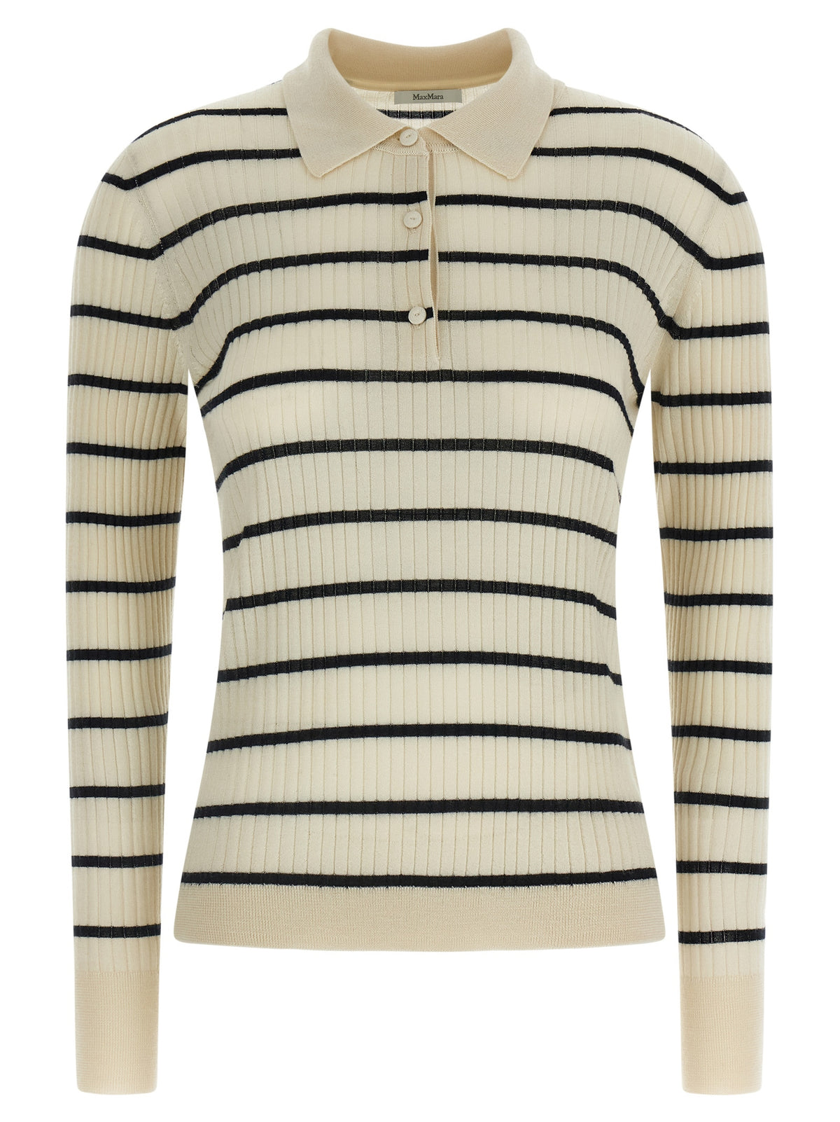 Polo en cachemire bleu Max Mara