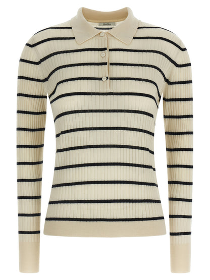 Max Mara Blue Cashmere Polo Shirt
