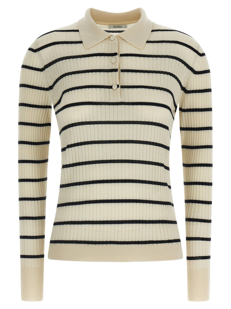 Polo en cachemire bleu Max Mara