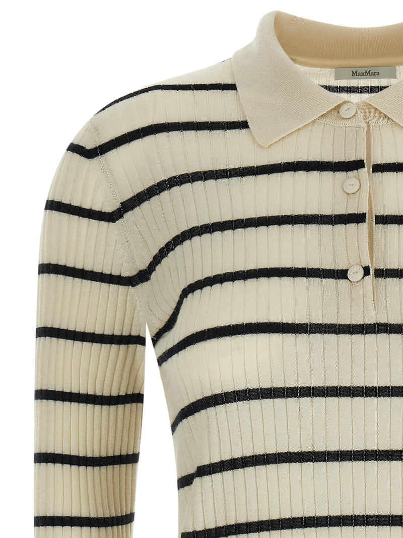 Polo en cachemire bleu Max Mara