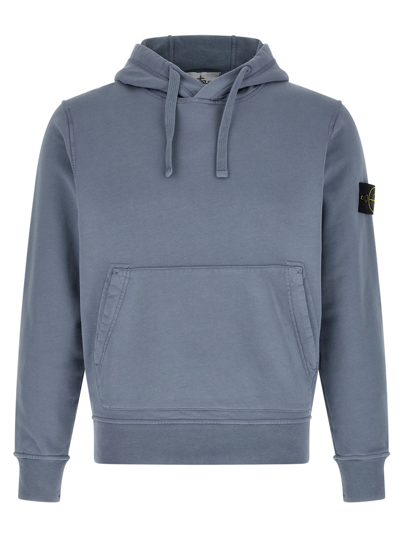 Sweat-shirt en coton bleu Stone Island