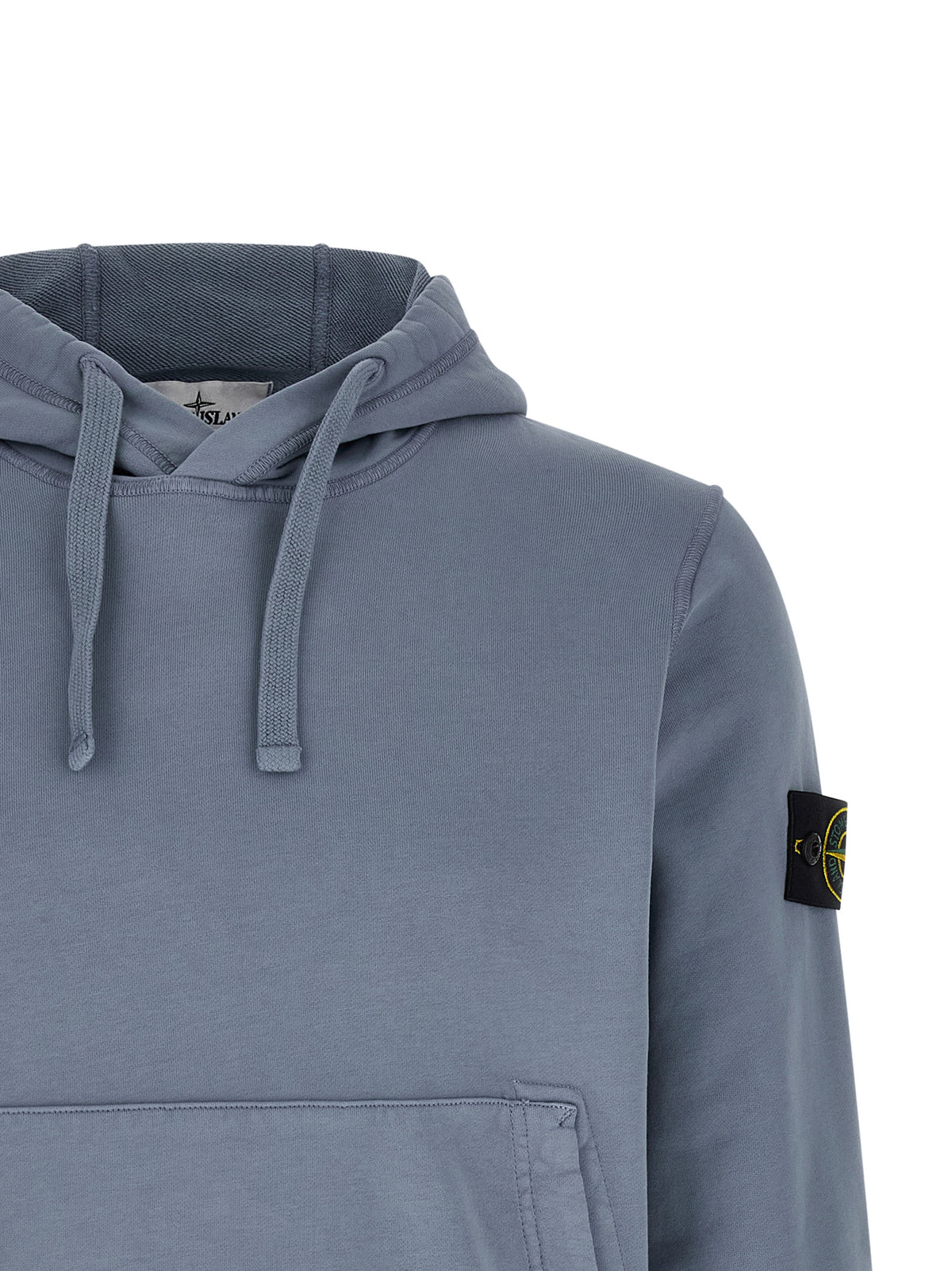 Stone Island Blue Cotton Sweatshirt