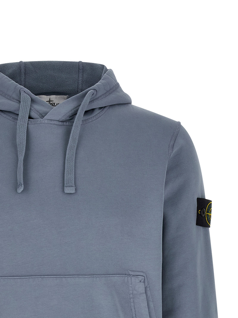 Sweat-shirt en coton bleu Stone Island