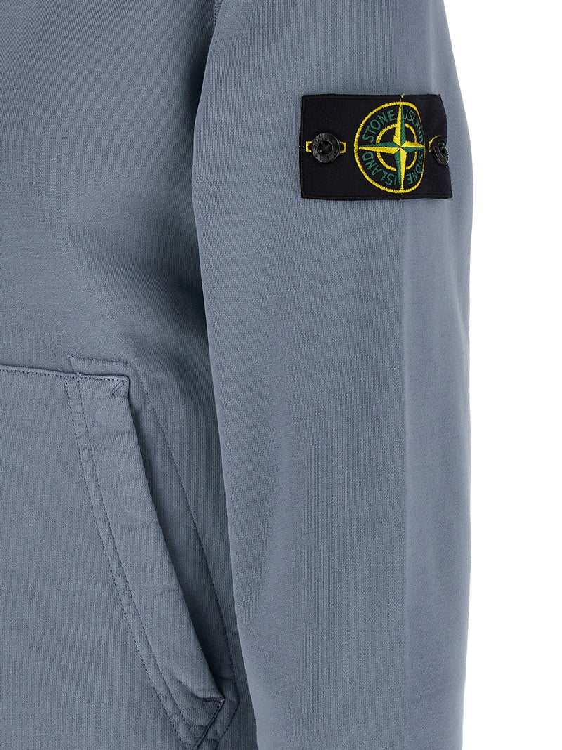 Sweat-shirt en coton bleu Stone Island