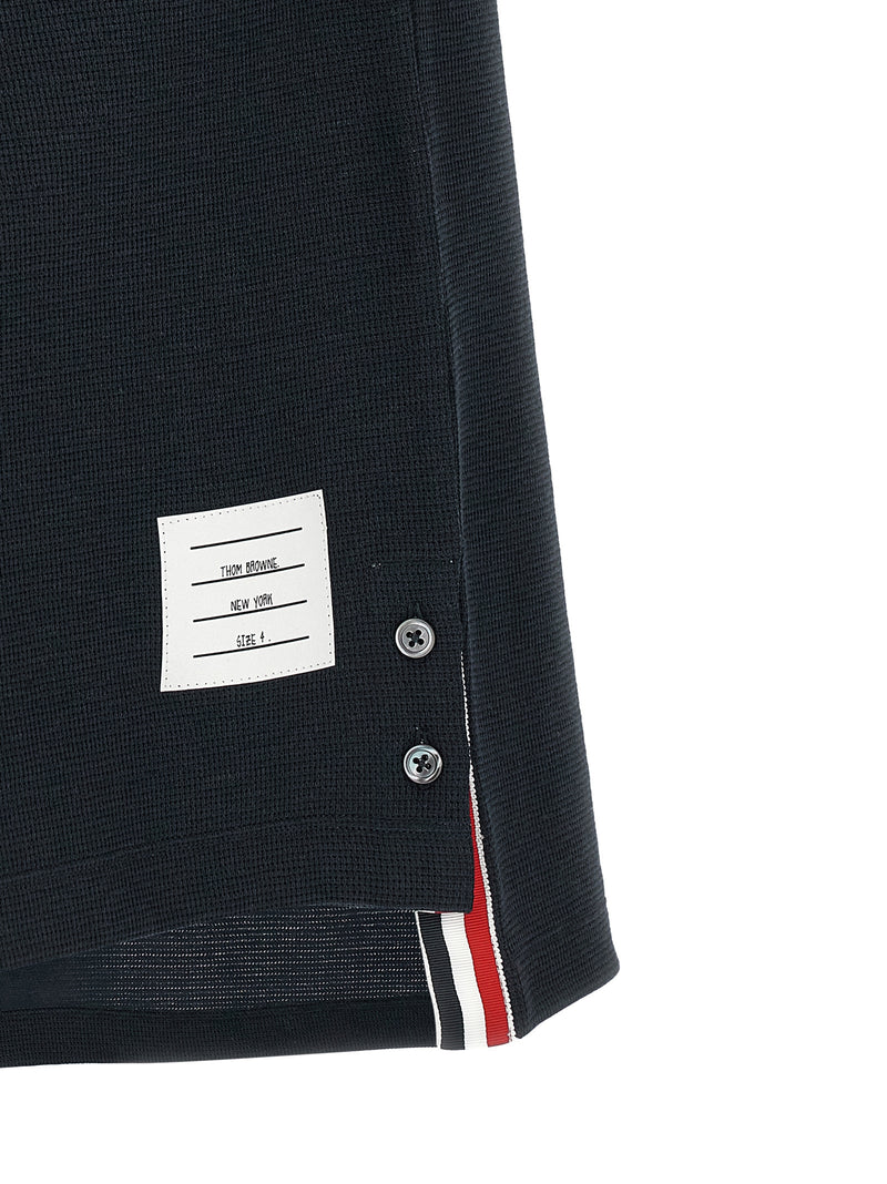 Polo bleu en coton Thom Browne