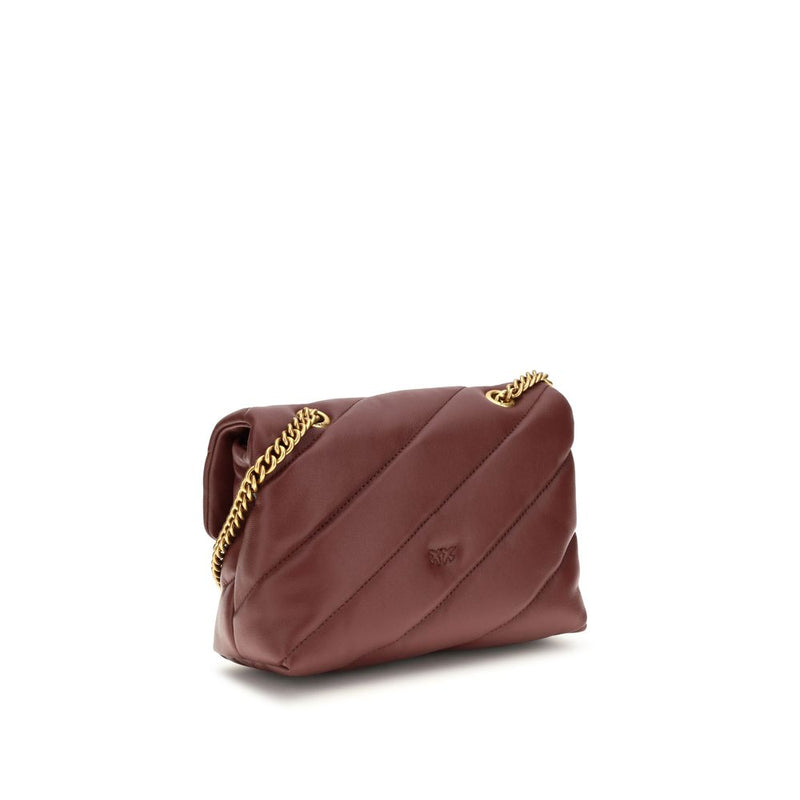 Sac bandoulière PINKO Bos Taurus en cuir de veau bordeaux