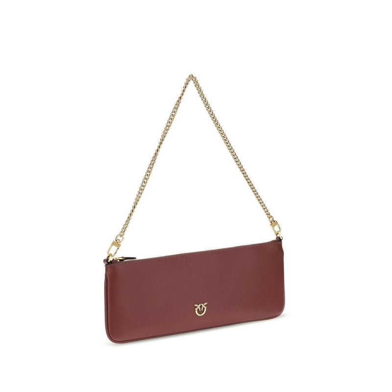 PINKO Bordeaux Calf Leather Bos Taurus Wallet
