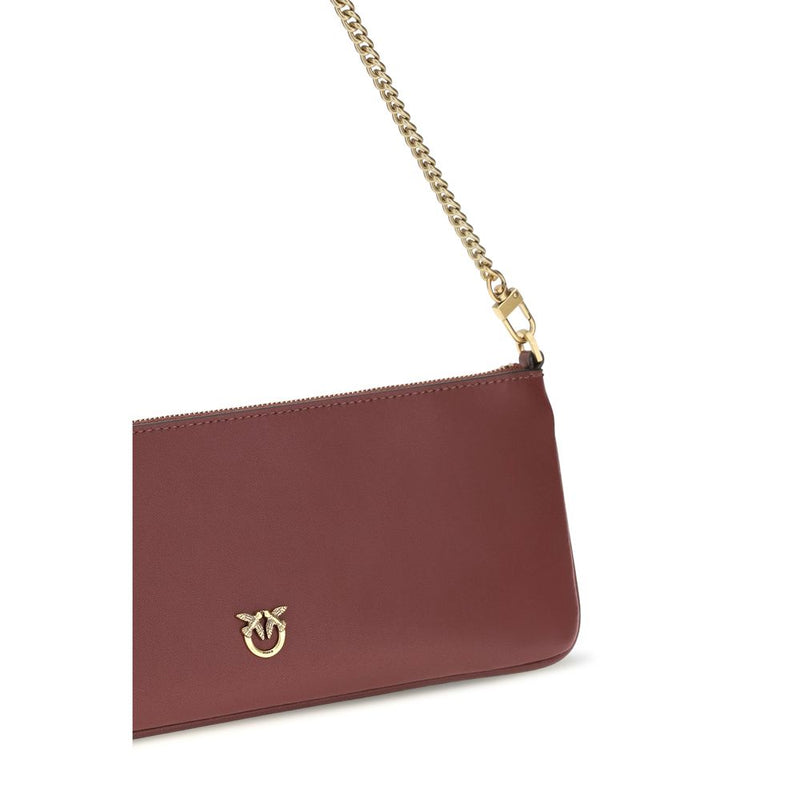 PINKO Bordeaux Calf Leather Bos Taurus Wallet