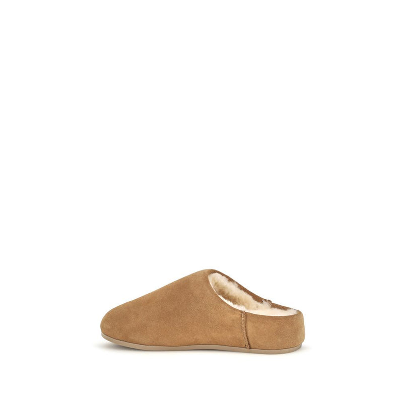 Mules en cuir beige UGG