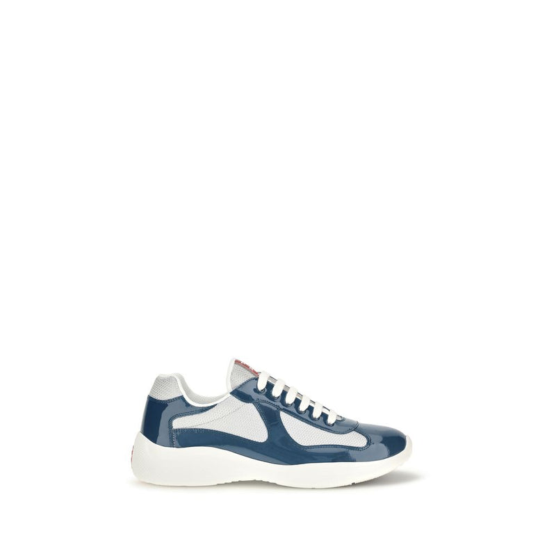 Baskets Prada en cuir de veau bleu Bos Taurus