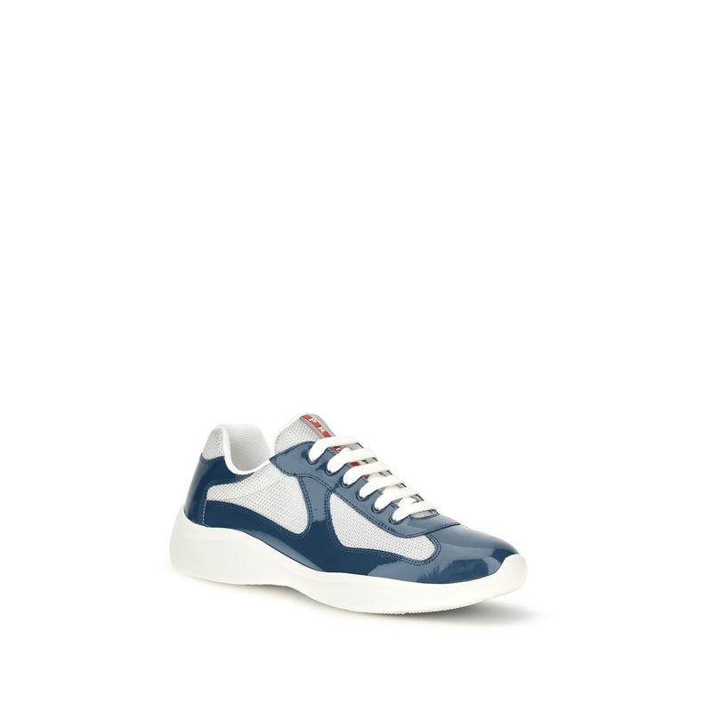 Baskets Prada en cuir de veau bleu Bos Taurus