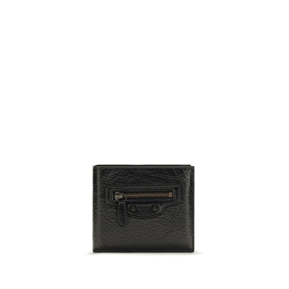 Portefeuille Balenciaga noir agneau Ovis Aries Aries