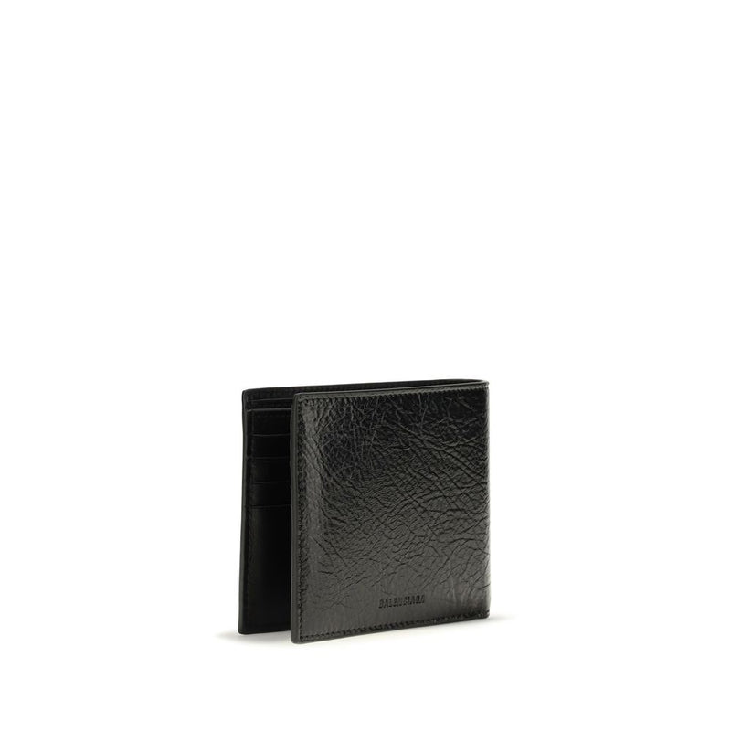 Portefeuille Balenciaga noir agneau Ovis Aries Aries