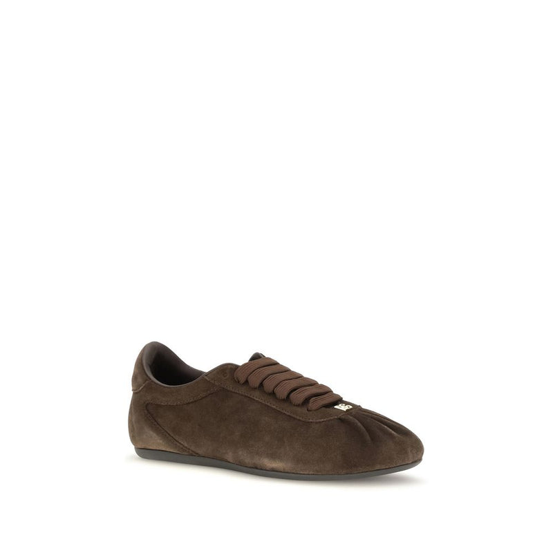 Baskets basses Dolce & Gabbana en daim marron