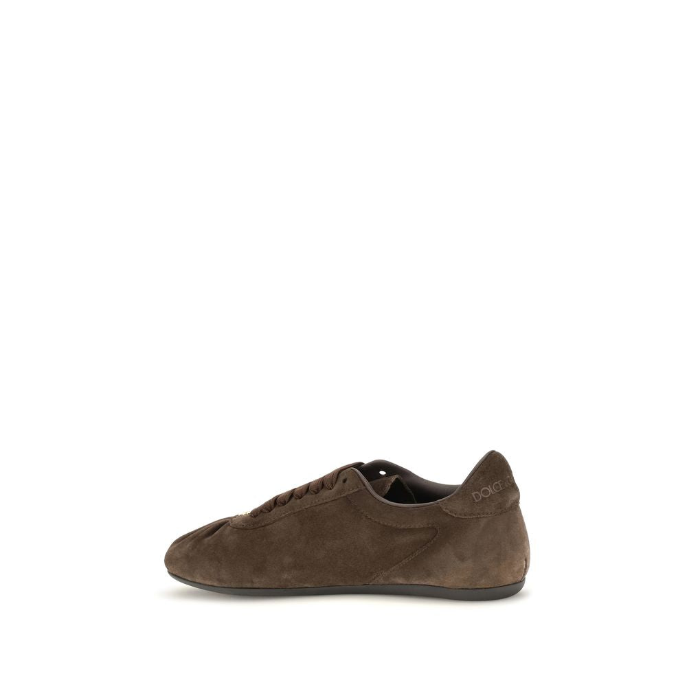 Baskets basses Dolce & Gabbana en daim marron