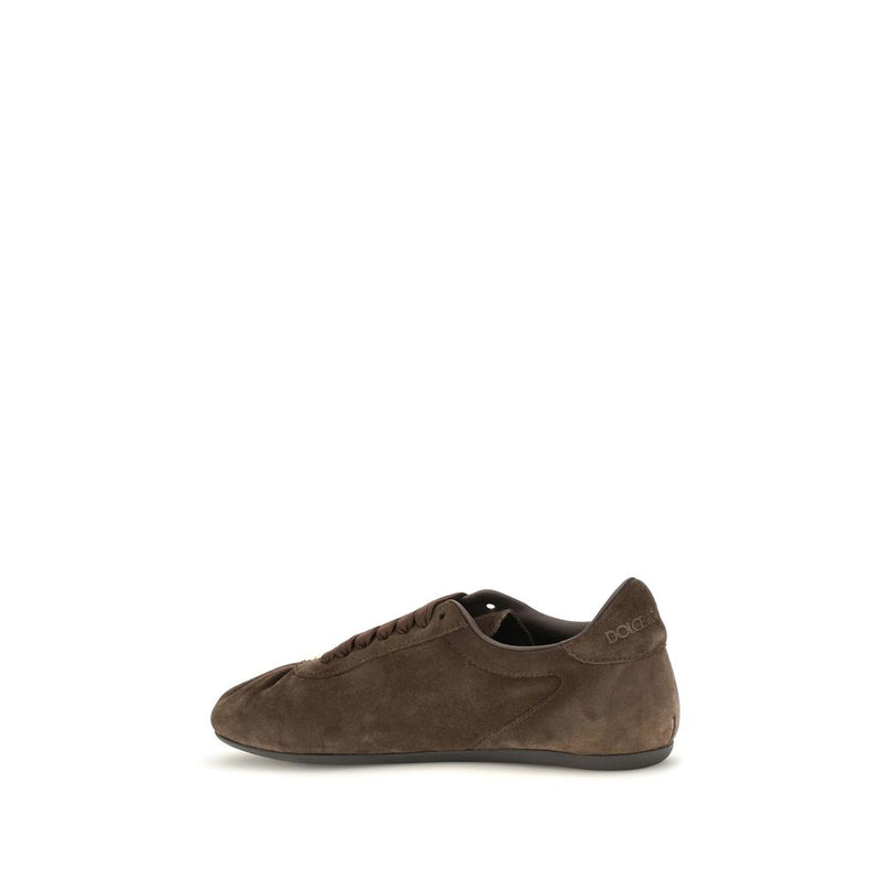 Baskets basses Dolce & Gabbana en daim marron