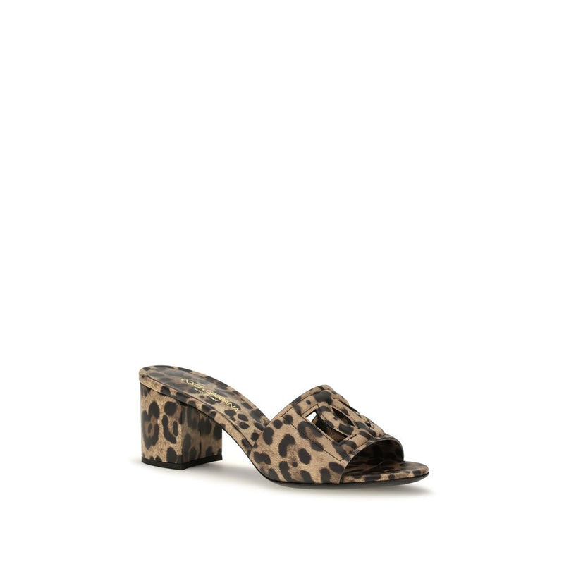 Mules Dolce & Gabbana en cuir de veau beige Bos Taurus