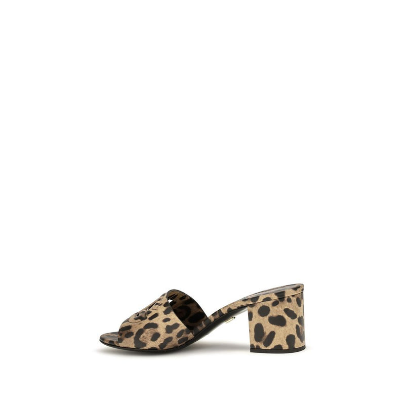 Mules Dolce & Gabbana en cuir de veau beige Bos Taurus
