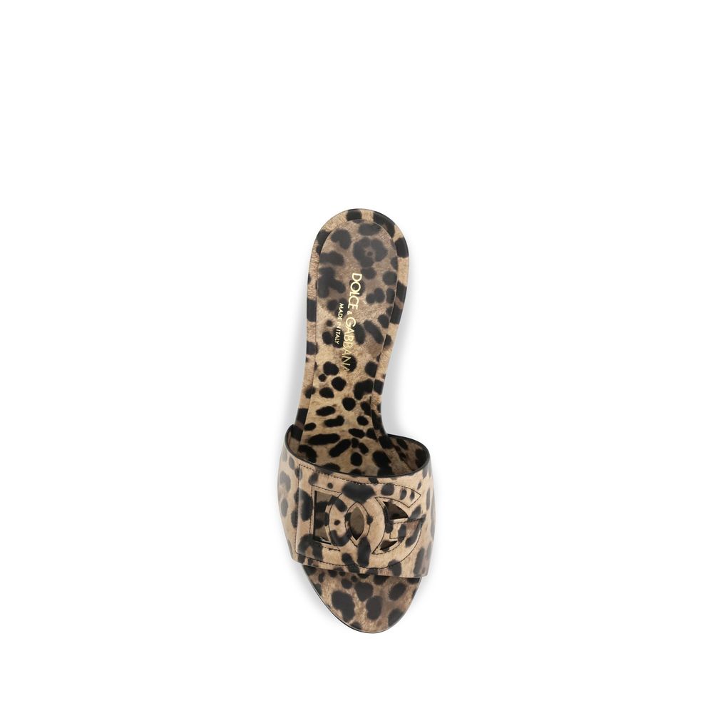 Mules Dolce & Gabbana en cuir de veau beige Bos Taurus