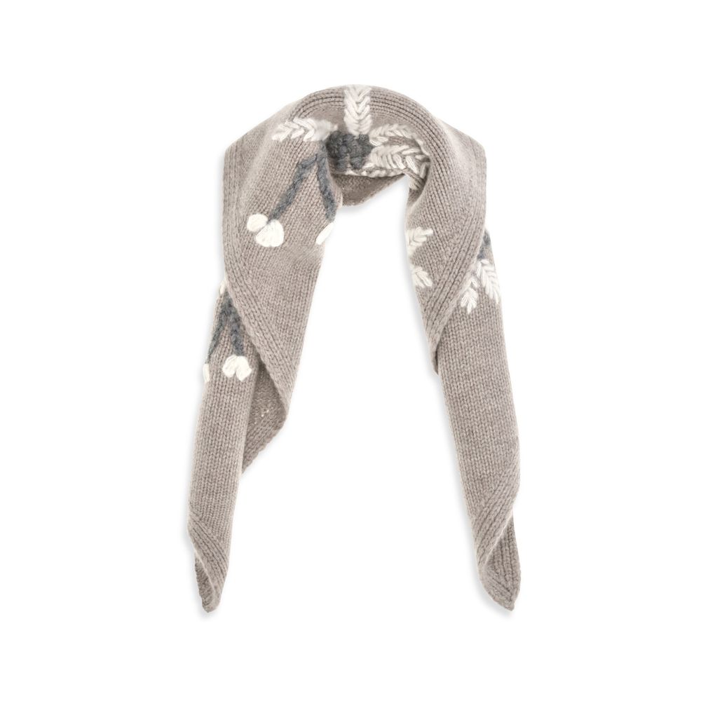 P.A.R.O.S.H. Écharpe Oves Aries en Laine Beige