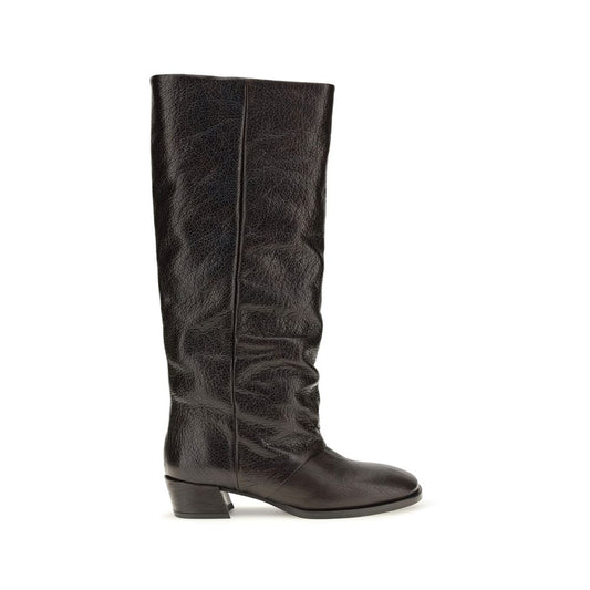 Bottes plates P.A.R.O.S.H. en cuir de veau marron Bos Taurus