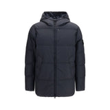 Doudoune longue Stone Island bleu en duvet d'oie