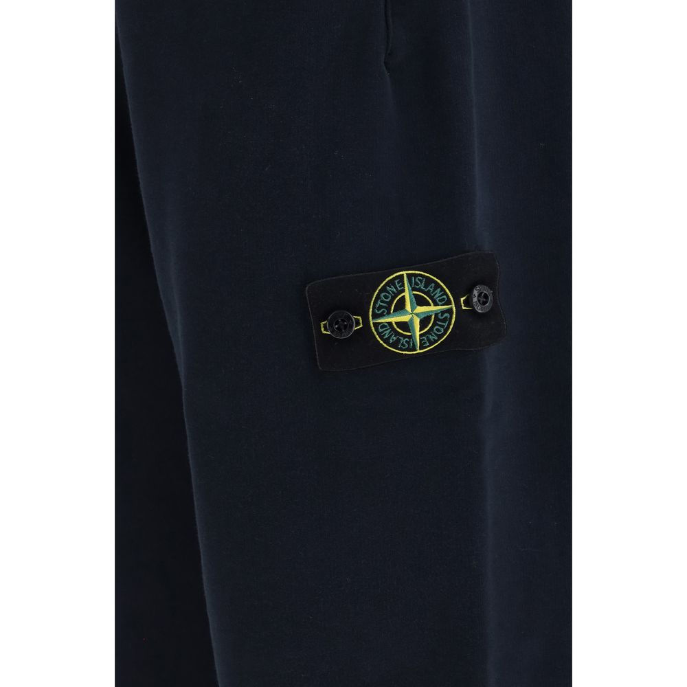 Sweat-shirt en coton bleu Stone Island