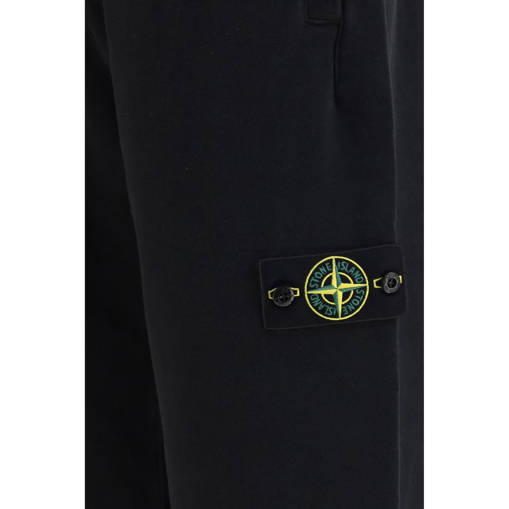 Sweat-shirt en coton noir Stone Island