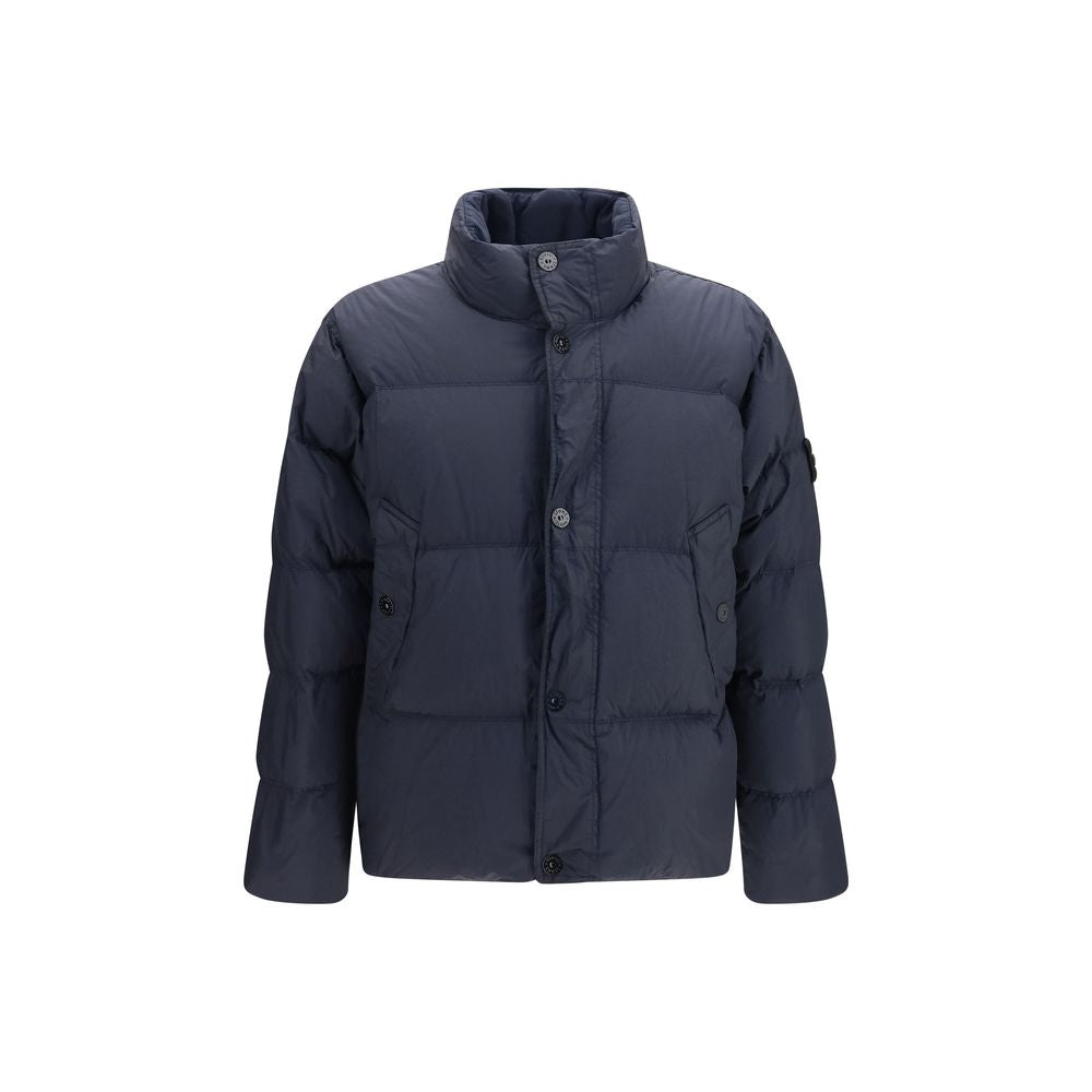 Veste longue Stone Island en polyamide bleu