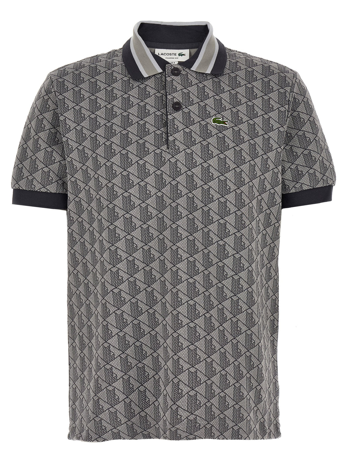 Polo Lacoste gris en polyester