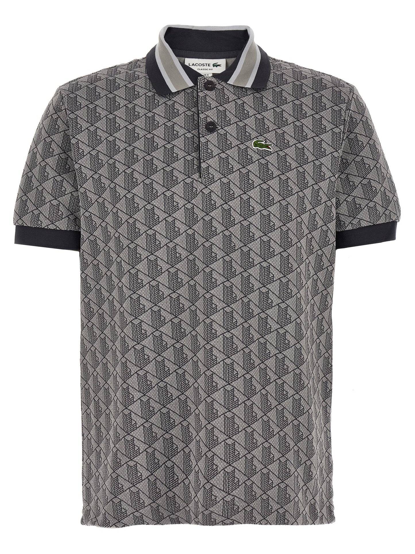 Lacoste Gray Polyester Polo Shirt
