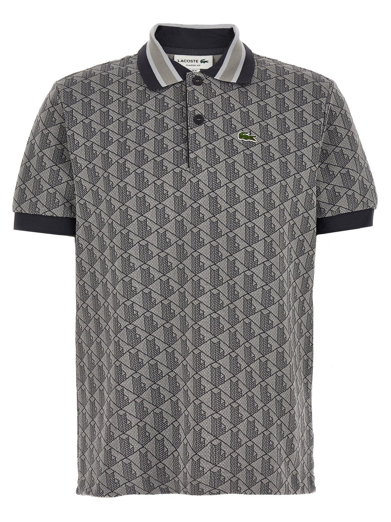 Polo Lacoste gris en polyester