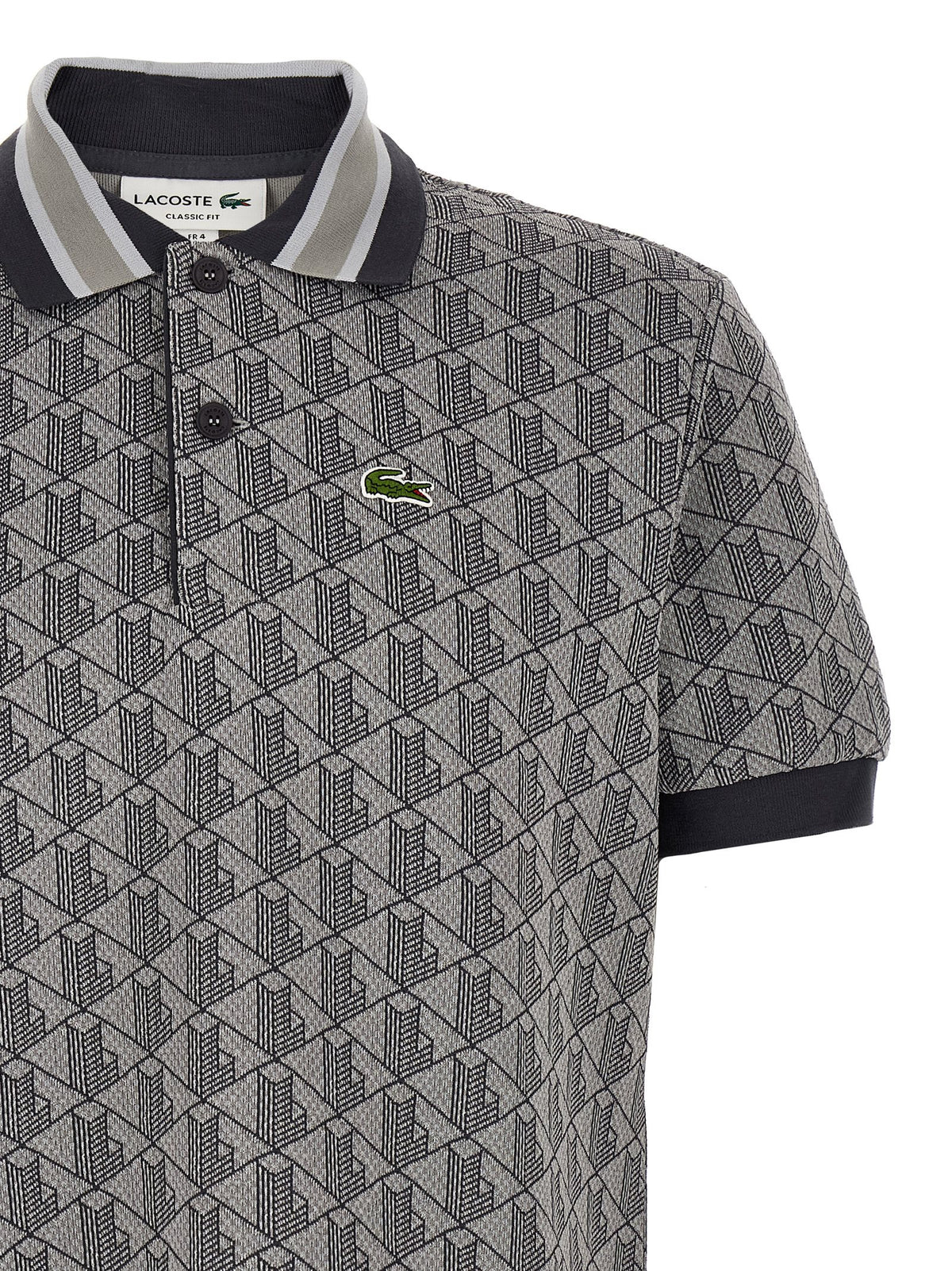 Polo Lacoste gris en polyester