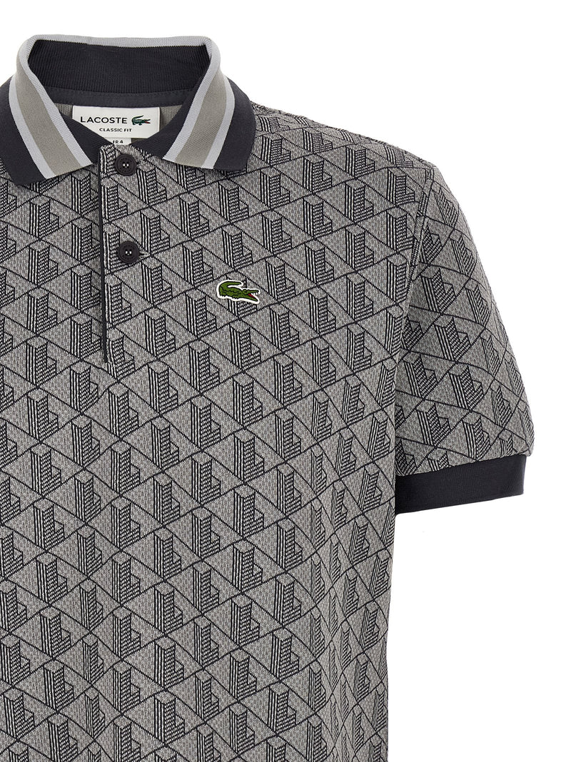 Polo Lacoste gris en polyester